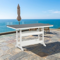 Table de repas d'extérieur pliable et empilable en HDPE robuste, résistante aux intempéries et aux UV, facile à nettoyer, pour patio, jardin, hôtel, villa, camping