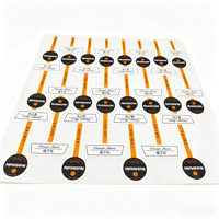 Autocollant adhésif en PVC holographique écologique personnalisé avec impression de logo et forme personnalisée pour l'emballage alimentaire et les bouteilles d'eau