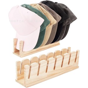 Présentoir mural en bois massif pour casquettes de baseball, organisateur de rangement pour la maison et la chambre, support à chapeaux, finition hêtre - Product Image 5