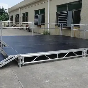 Escenario de Aluminio de Fábrica de 4x4 pies y 4x8 pies con Plataforma para Diseño de Escenarios de Conciertos al Aire Libre - Product Image 1