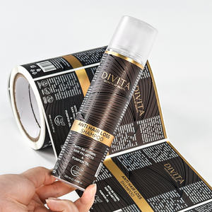 Étiquettes adhésives personnalisées de haute qualité, autocollants de luxe pour bouteilles cosmétiques pour l'emballage de shampooings et de soins de la peau - Product Image 2