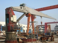 Grue de pont marine télescopique à flèche articulée pliable de 5 tonnes et 20 m, homologuée CE, la plus vendue pour le levage de navires