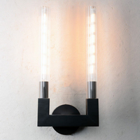 Applique Murale LED Loft Style Américain Rustique en Cuivre et Verre pour Chambre, Salon, Salle de Bain, Miroir