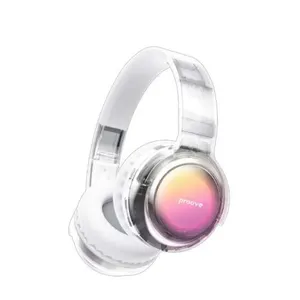הוכחה אוזניות קריסטל גלקסי אוזניות גיימינג עם אור RGB, עבור PS4, PC, מחשב נייד, סט ראש אוזניים עם נורות LED