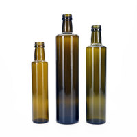 Bouteille d'huile d'olive verte antique VISTA 250 ml 50 cl 75 cl 1 litre vide pour la cuisine, le vinaigre, l'huile de cuisson, bouteille Marasca avec bouchon à vis