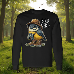 Bird Nerd Bird <b>Watching</b> Long Sleeve T-Shirt For Bird Lover And Birdwatcher - Product Image 3