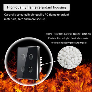 TuyaTYSHホームスマートウォールスイッチアプリWifiLedライトタッチスイッチガラス電気リモートワイヤレスウォールスイッチ - Product Image 5