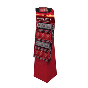 Customized Foldable Supermarket Cardboard Display <b>Stand</b> Promotion Corrugated Paper Advertising Display Shelf - Product Image 2