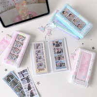 Dompet Kartu Kredit PVC Empat Sekat Motif Pita Sederhana, Aksesoris Idol, Tas Plastik Promosi untuk Wanita