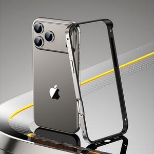 Pour iPhone 17 Pro Max <span class=keywords><strong>nu</strong></span> <span class=keywords><strong>dos</strong></span> <span class=keywords><strong>nu</strong></span> coque de téléphone pour iPhone 17Air 16 15 cadre en métal Anti chute coque de Protection de téléphone couverture de téléphone - Product Image 5