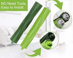 Accessoires de remplacement pour aspirateur <span class=keywords><strong>robot</strong></span> iRobot Roomba Combo E5 E6 E7 : brosses principales, serpillière, sac à poussière, brosse latérale, filtre - Product Image 2