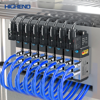 HIGHENDPC 4V210-08 Katup Solenoid Pneumatik 5/2 Arah DC24V AC220V Single Coil Pilot Katup Kontrol Arah Paduan Aluminium