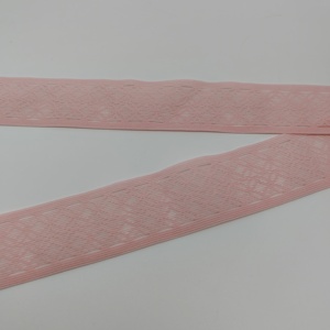 Pink Elastic Webbing 35mm Solid Color Custom Logo Jacquard Fabric Elastic Band Webbing 35mm Thin Ribbon for Bra Underwear - Product Image 5