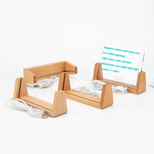 U hình cơ sở ánh sáng ban đêm đèn chủ rắn LED bằng gỗ đèn cơ sở ánh sáng căn cứ cho trẻ em trang trí lịch đứng khung ảnh - Product Image 4