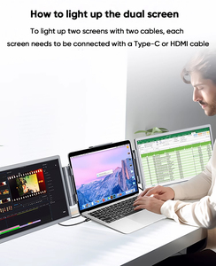 Nhà máy OEM tùy chỉnh 14 inch 1920*1200p LCD hiển thị di động màn hình máy tính xách tay màn hình kép ba màn hình portatil Extender màn hình - Product Image 3