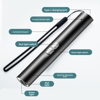 LED笔式手电筒激光笔可充电铝合金红绿双光束办公商务户外指示器教鞭