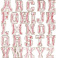 Prix d'usine en stock – Patchs chenille personnalisables à thermocoller, 26 lettres de l'alphabet, chiffres, pour loisirs créatifs, blancs
