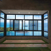 Villa Hangxing, fenêtre coulissante en aluminium sur mesure de luxe, triple vitrage, résistante aux ouragans