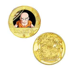 12 Pièces de Monnaie Commémoratives en Métal Plaqué Or 24K Dragon Ball Anime Japonais Roi Singe, Imprimées en Typographie, Collection Marque tcb - Product Image 3