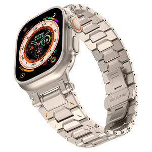Correa de Reloj de Acero Inoxidable de Lujo para Apple Watch S10 11 46mm Ultra 49mm SE 44mm, Correa de Repuesto para Reloj Inteligente - Product Image 3