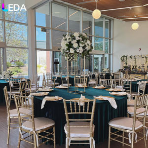 Soporte de Flores Metálico con Cristales para Decoración de Caminos de Boda, LEDA, para Mesas de Boda - Product Image 3