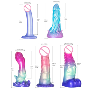 Fantasia realistica in Silicone Dildo giocattoli sessuali forte ventosa Design unico animale per il gioco vaginale e anale - Product Image 1