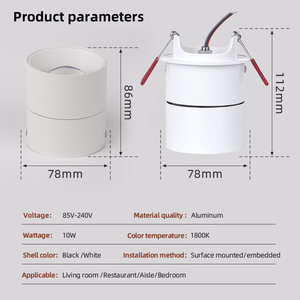 Đối với trang trí nội thất có thể điều chỉnh Led bầu không khí xoay chiếu xuống ánh sáng đèn <span class=keywords><strong>recessed</strong></span> hoàng hôn đèn/Downlight/hoàng hôn ánh sáng - Product Image 4