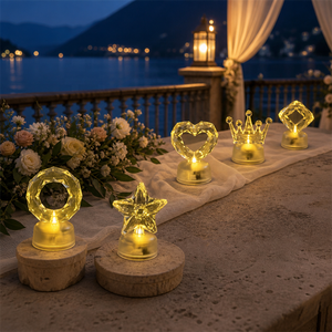 Velas <span class=keywords><strong>LED</strong></span> sin Llama con Forma de Corazón, Estrella, Corona, Flor y Múltiples Formas, Resistentes al Viento, para Decoración de Bodas, Cumpleaños, Bares y Fiestas, Venta al Por Mayor - Product Image 3