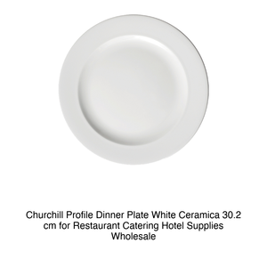 Plato de Cena Churchill Profile, Cerámica Blanca de 30.2 cm, para Restaurante, Catering, Suministros para Hoteles, Venta al por Mayor - Product Image 2