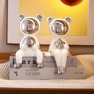 Internet celebridad luz lujo cerámica pareja sentado postura adornos sol Luna astronauta Art <span class=keywords><strong>Deco</strong></span> sujetalibros tradicionales <span class=keywords><strong>hogar</strong></span> - Product Image 3