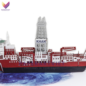 Carte originale en papier artistique, artisanale 3D, pour événements spéciaux, papier artistique, Viet charm - Product Image 3