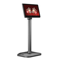 Support de sol pour moniteur 7'' 10'' avec écran IPS, entrée USB VGA HDMI, luminosité 430 nits, alimentation DC 12V, affichage client