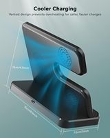 Support de chargeur sans fil 3 en 1 Regent avec charge rapide 15W pour les modèles de montres S25 Ultra/S24/S23/Z Fold/8/7/6/5
