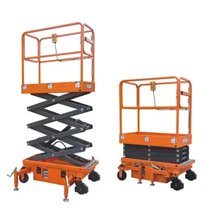 Marca EverLIFT 3M 4m 5M mini elevador de tijera 300kg Plataforma de trabajo aéreo plataforma de tijera