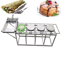 Pembuat Pancake semi-otomatis Tacos Chapati roti Arab tepung Turki mesin pembuat Tortilla