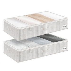 Foldable Flat Low Organizer Box for Under Bed Storage for Clothes Quilts Toys Dormitory Storage Foldable <b>Drawer</b> Style - Product Image 1