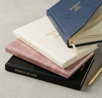 Carnet de prière LABON personnalisé en cuir PU A5, couverture rigide, avec dorure à chaud, carnet chrétien pour l'étude biblique, cadeau de foi pour femme