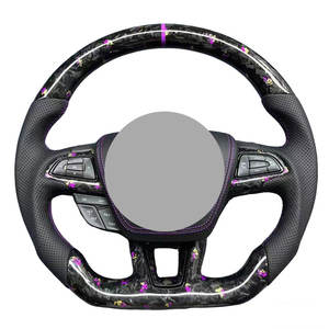 Volant de <span class=keywords><strong>sport</strong></span> en cuir en fibre de carbone véritable forgé personnalisé pour Focus <span class=keywords><strong>Fiesta</strong></span> Mk7 ST Mk8 Mk4 <span class=keywords><strong>Mk3</strong></span> Mk2 - Product Image 1