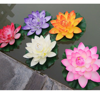 Fleur de lotus artificielle en EVA, imprimée sur feuille, pour décoration intérieure, poisson décoratif, fleur stabilisée, vente en gros d'usine, boîte en carton