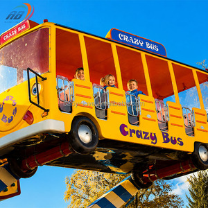 Manèges de <span class=keywords><strong>parc</strong></span> d'attractions Extreme Kids Équipement de jeu pour enfants Bus volant Manèges en famille Crazy Bus Carnival Rides - Product Image 5