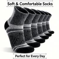 Chaussettes de randonnée et de course en laine mérinos, compression, soutien, coussin épais, chaussettes invisibles pour hommes et femmes