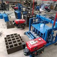 Machine automatique hydraulique de fabrication de briques diesel Petite machine creuse de pose de blocs en ciment