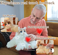 Robot Gato Interactivo con IA, Peluche Súper Suave, Bordado, con Respuesta de Voz, Latidos y Ronrones, Nuevo Diseño, Gran Venta