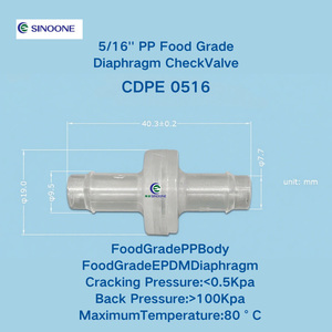 Vanne <span class=keywords><strong>anti</strong></span>-<span class=keywords><strong>retour</strong></span> monodirectionnelle de qualité alimentaire à brancher, raccord spécial pour mini-équipement de purification d'eau - Product Image 6
