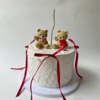 Décoration de gâteau mignonne en forme d'ours pour la Saint-Valentin, DIY, pour baby shower