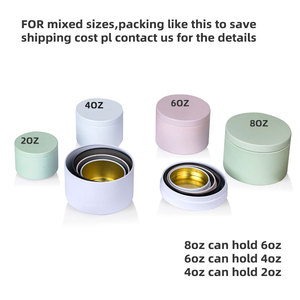 Lon Thiếc Rỗng Tùy Chỉnh Nhà Máy Hộp Kim Loại Nhỏ Sang Trọng Màu Trắng Đen 8Oz Hộp Thiếc Nến 6Oz Có Nắp 4Oz 2Oz - Product Image 3