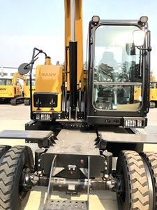 Used Sany wheel <b>excavator</b> <b>machine</b> SY75W 7Ton second hand China made construction equipment - Product Image 4