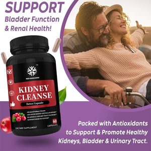 Nhà sản xuất của thận làm sạch giải độc viên nang Cranberry chế độ ăn uống bổ sung hỗ trợ sức khỏe thận cho người lớn (không phải phụ nữ mang thai) - Product Image 2