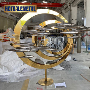 Foshan Outdoor 304 Stainless Steel Animal Sculpture Handmade Eco-Friendly Modern Art <b>Statue</b> Design Durable Landscape Floor - Product Image 4