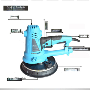 <span class=keywords><strong>Ponceuse</strong></span> à plâtre électrique portative Burley 750W DIY <span class=keywords><strong>Girafe</strong></span> 180mm avec aspiration - Product Image 3